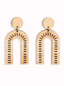 Detached Arch Gaia Cut Out Bamboo Earrings