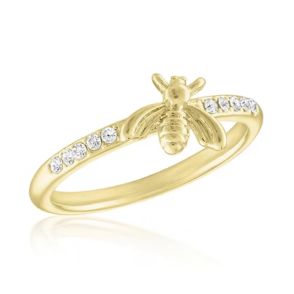 Stack Gold Ring - Style 71 CZ Bee