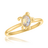 Stack Gold Ring - Style 116 White Opal CZ Turtle