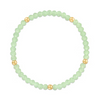 Seafoam Green w Gold Ball Stretchy Facet Mila Bracelet
