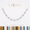 Silver Mariner Link Chain Layers Necklace
