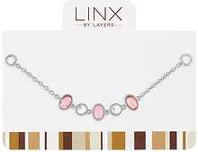 Silver Multi Pink Oval LINX Add-on