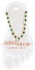 Gold Green Beaded Duo Strand Anklet