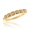Stack Gold Ring - Style 127 Vintage Rose Multi Square