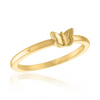 Stack Gold Ring - Style 86 Petite Butterfly