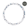 Light Blue Transitioning Stretchy Facet Mila-Mix Bracelet