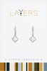 Layers Earrings 610S Silver Quatrafoil Huggie