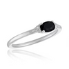 Stack Ring - Style 135 Oval Jet Black Statement