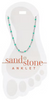 Silver Petite Blue Beaded Chain Anklet