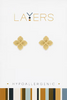 Layers Earrings 118G Gold Quatrefoil