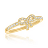 Stack Gold Ring - Style 113 CZ Bow