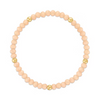 Peach w Gold Ball Stretch Facet Mila Bracelet