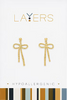 Layers Earrings 124G Gold Chain Bow Dangle