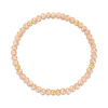 Metallic Blush w Gold Ball Stretchy Facet Mila Bracelet