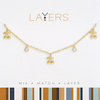 Layers Necklace 223G Gold Multi Mini Cherry