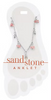 Silver Pink Natural Stone Dangle Anklet