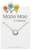 Silver Half CZ Half Tanzanite Open Circle MM Necklace