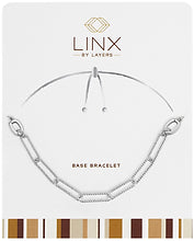 Silver Ribbed Paperclip LINX Base Bracelet