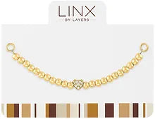 Gold Ball & Decorative CZ Heart LINX Add-on