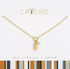 Layers Necklace 229G Gold Duo CZ Tag