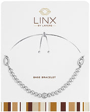 Silver Decorative CZ Ball LINX Base Bracelet