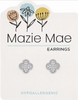 Silver CZ Quatrafoil Stud Mazie Mae Earring