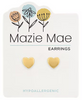 Gold Solid Heart Stud MM Earring