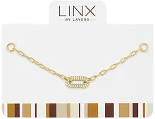 Gold CZ Link Paperclip LINX Add-on