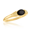 Stack Gold Ring - Style 109 Wire Wrapped Black Diamond