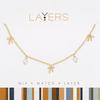 Gold Multi Petite Pearls & Bows Layers Necklace