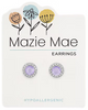 Silver Provence Lavender Halo Stud MM Earring