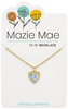 Gold Light Sapphire Resin Heart MM Necklace