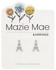 Silver Eiffel Tower Stud MM Earring