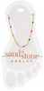 Gold Petite Rainbow Beaded Chain Anklet