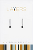 Layers Earrings 604S Silver Petite Jet Black CZ Huggie