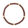 Purple Garnet Gold Ball Stretchy Facet Mila Bracelet