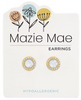 Gold Mother of Pearl Halo Stud MM Earring