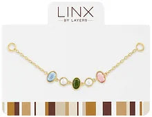 Gold Multi Color Oval LINX Add-on