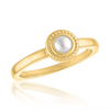 Stack Gold Ring - Style 123 Pearl Rope Halo