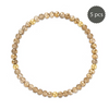 Golden Champagne with Gold Ball Stretchy Facet Mila-Mix Bracelet