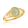 Stack Gold Ring - Style 120 Signet Starburst