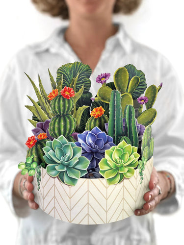 Cactus Garden Paper Flower Arrangement