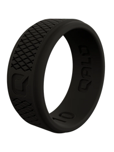 Mens Dark Grey Crosshatch Ring