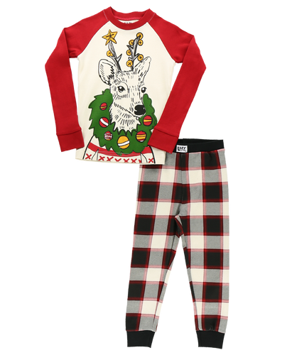 Deer Christmas K Long Sleeve PJ's