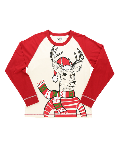 Deer Christmas W Long Sleeve Tee