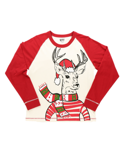 Deer Christmas W Long Sleeve Tee