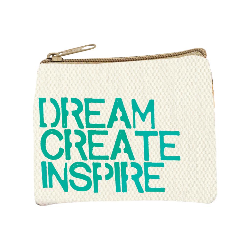 Dream Create Inspire Cotton Coin Purse
