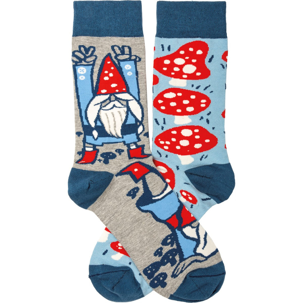 Gnomes and Mushrooms - Crew Socks