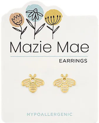 Gold Bee Stud MM Earring