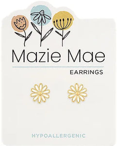 Gold Daisy Stud MM Earring